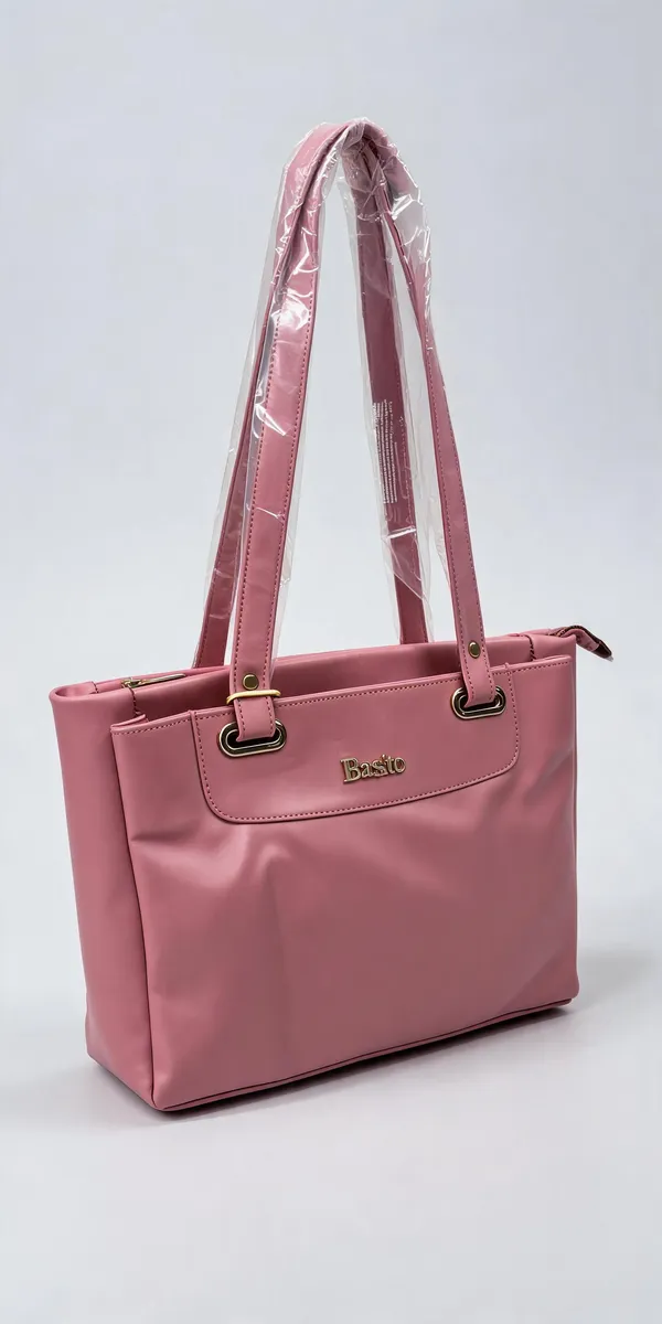 Pink_Pu_Leather_Tote_Bag_For_Women