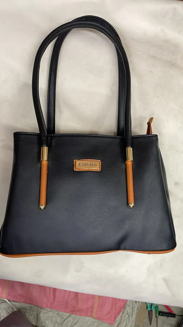 Black_Pu_Leather_Structured_Tote_Bag_For_Women