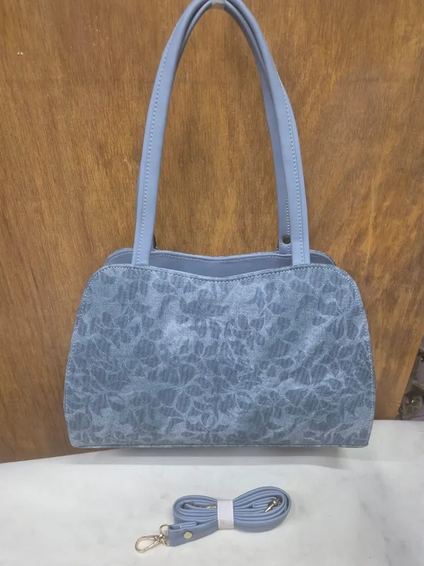 Blue_Pu_Leather_Printed_Tote_Bag_For_Women