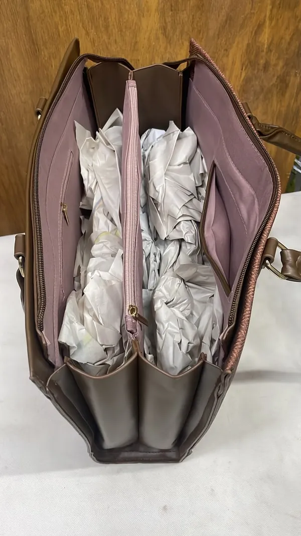 Pink_Pu_Leather_Structured_Tote_Bag_For_Women