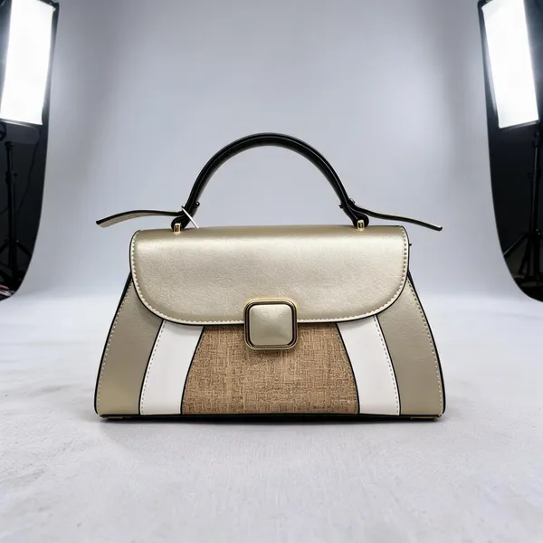 Beige_Pu_Leather_Textured_Structured_Handbag_For_Women