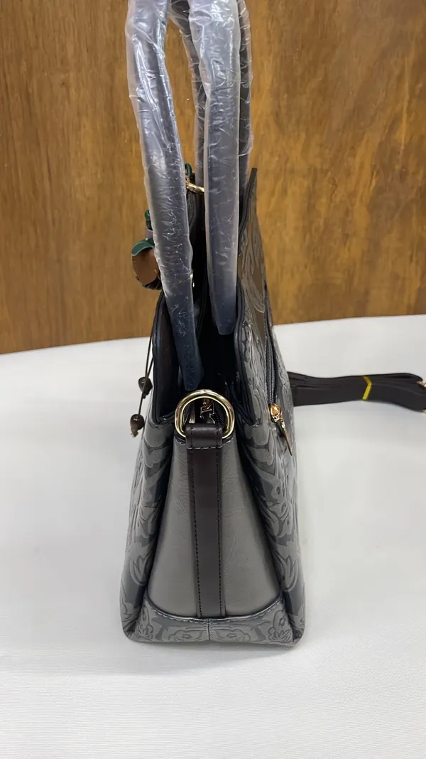 Black_Pu_Leather_Damask_Print_Handbag_For_Women