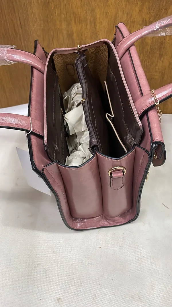 Pink_Pu_Leather_Structured_Handbag_For_Women