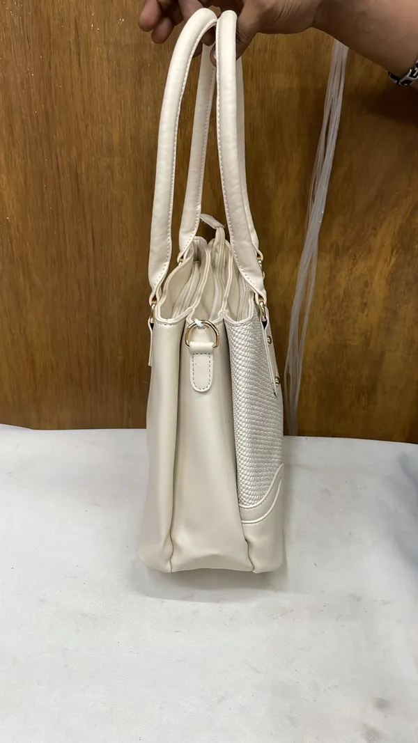 White_Pu_Leather_Tote_Bag_For_Women