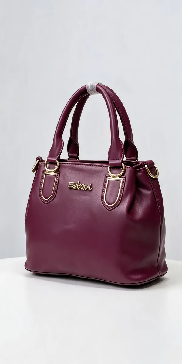 Maroon_Pu_Leather_Structured_Handbag_For_Women