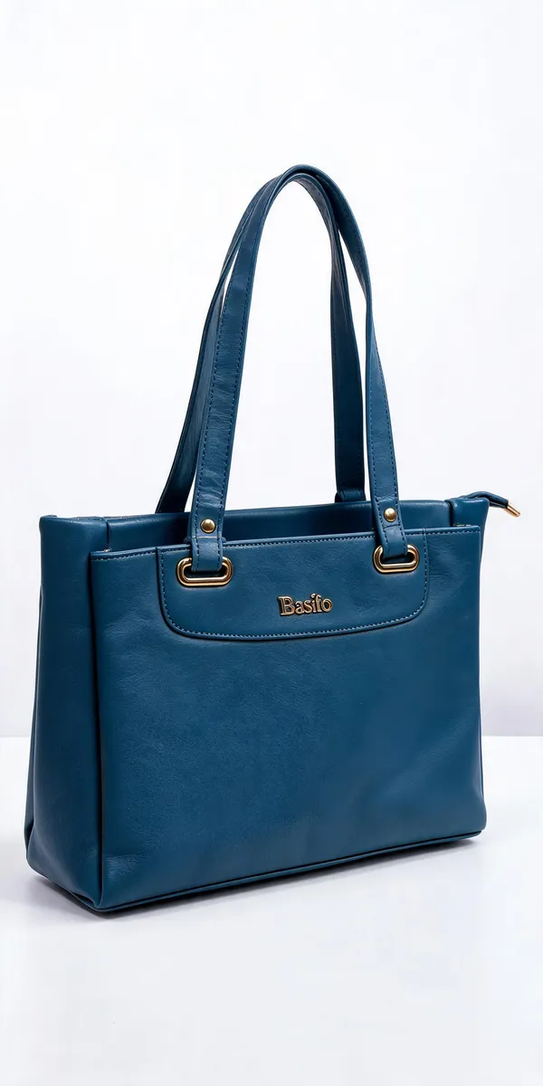 Blue_Pu_Leather_Tote_Bag_For_Women