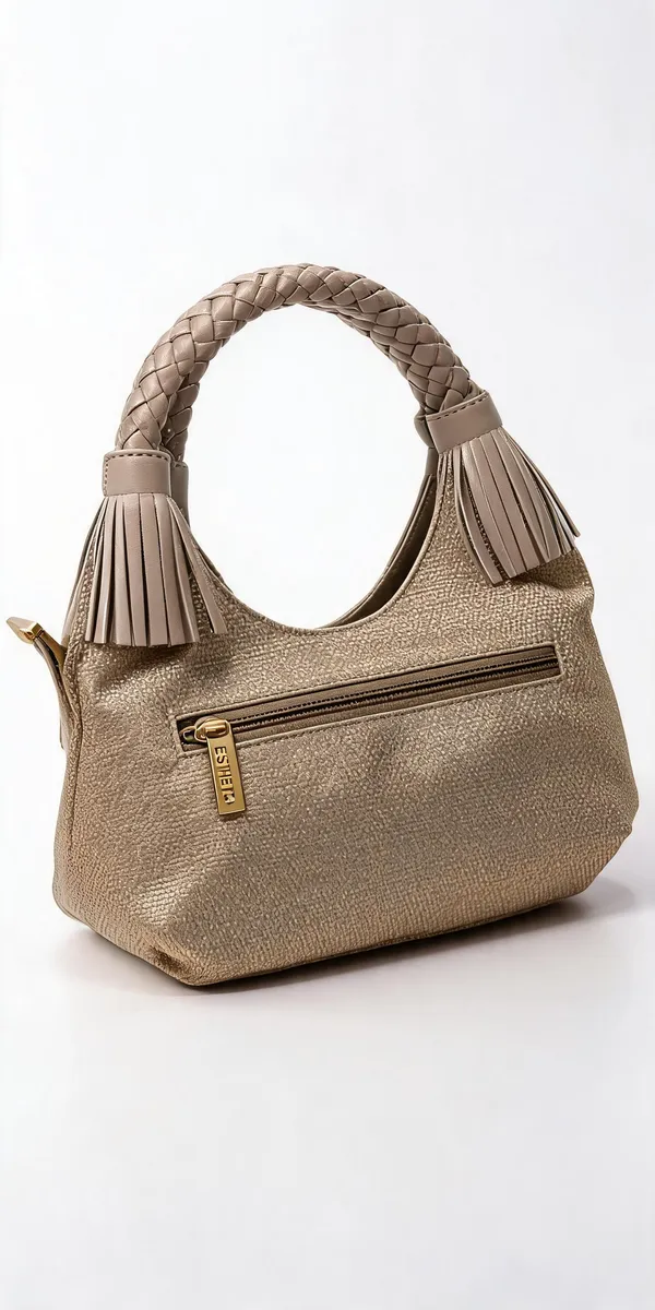 Beige_Pu_Leather_Woven_Handbag_For_Women