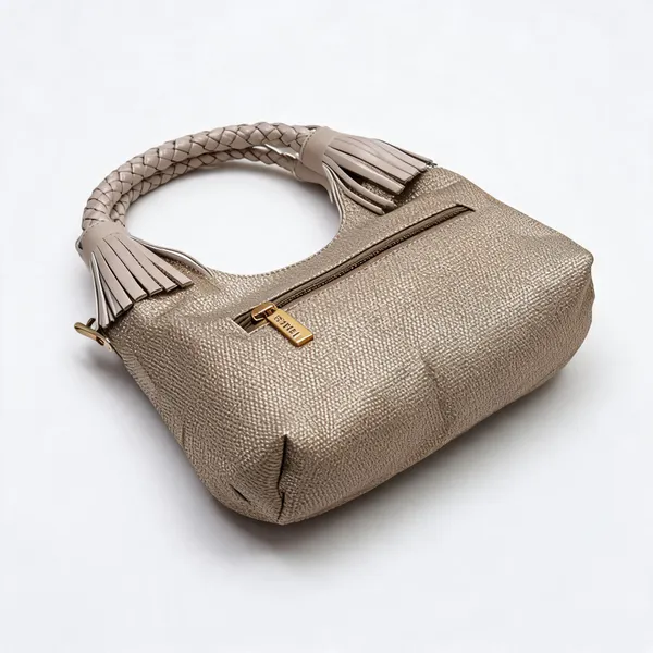Beige_Pu_Leather_Woven_Handbag_For_Women