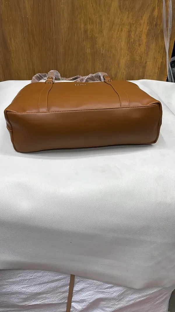 Brown_Pu_Leather_Structured_Tote_Bag_For_Women