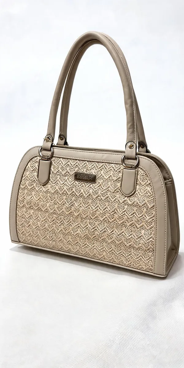 Beige_Pu_Leather_Woven_Structured_Handbag_For_Women
