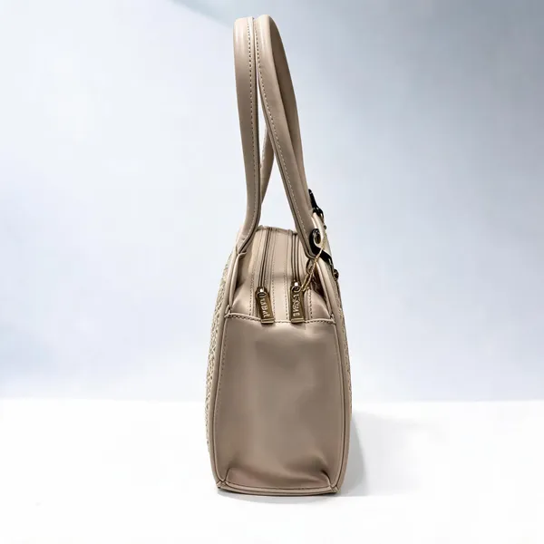 Beige_Pu_Leather_Woven_Structured_Handbag_For_Women