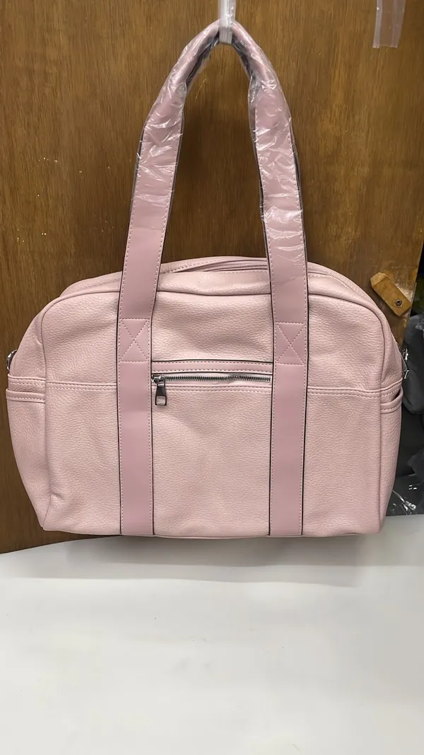 Pink_Pu_Leather_Structured_Handbag_For_Women