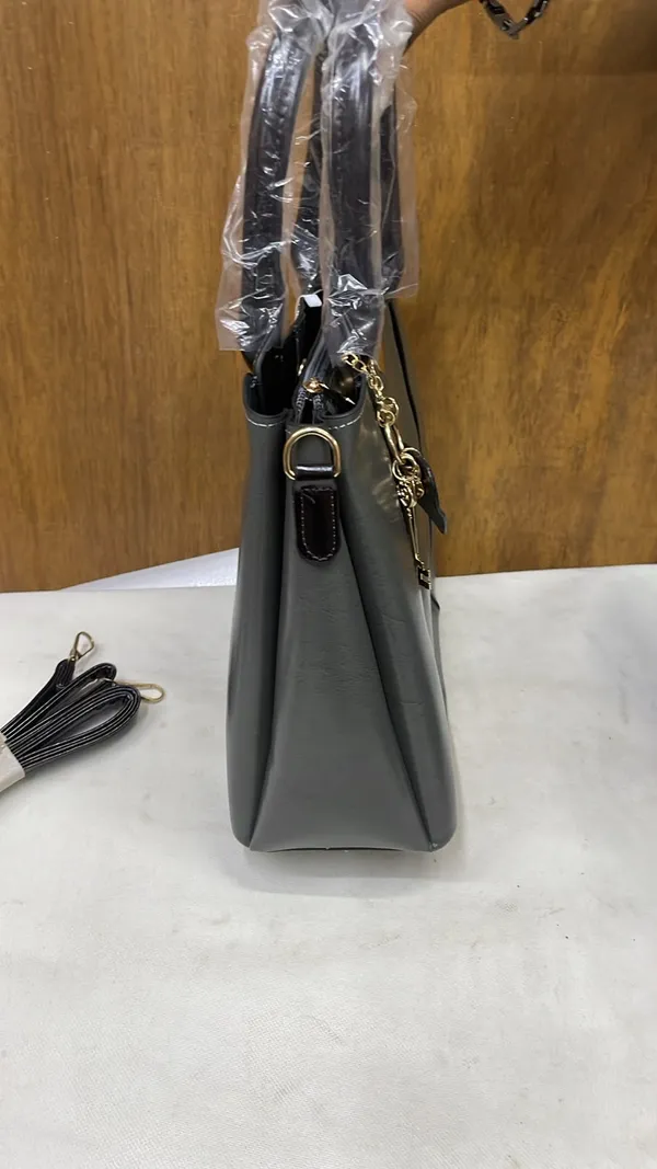 Grey_Pu_Leather_Structured_Handbag_For_Women