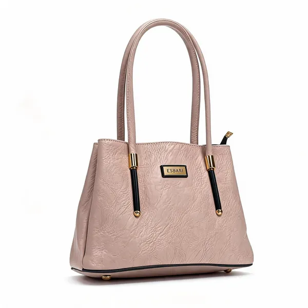 Pink_Pu_Leather_Structured_Tote_Bag_For_Women