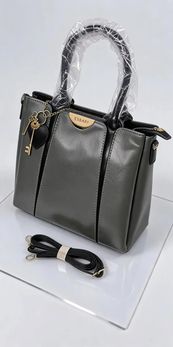 Grey_Pu_Leather_Structured_Handbag_For_Women
