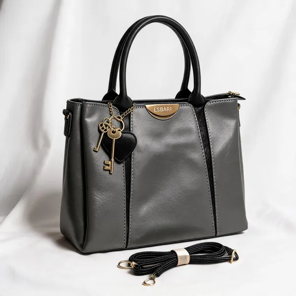 Grey_Pu_Leather_Structured_Handbag_For_Women