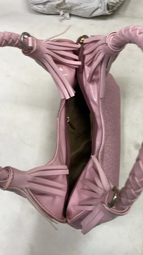 Pink_Pu_Leather_Textured_Shoulder_Bag_For_Women