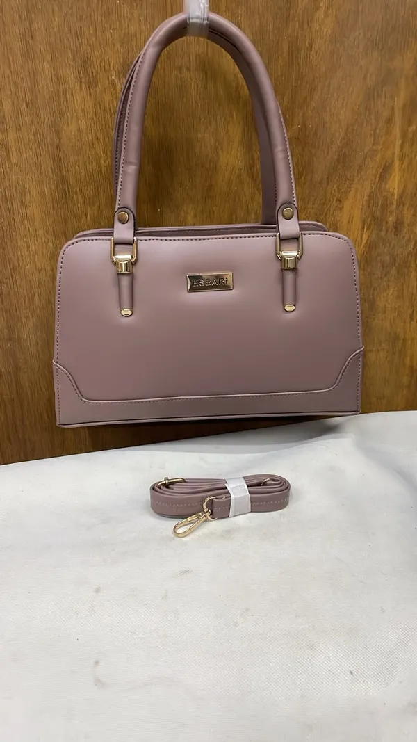 Mauve_Pu_Leather_Structured_Handbag_With_Sling_Strap_For_Women