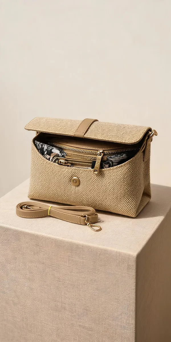 Beige_Pu_Leather_Textured_Crossbody_Bag_For_Women