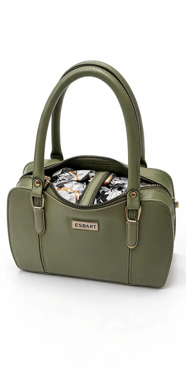 Olive_Green_Pu_Leather_Structured_Handbag_For_Women