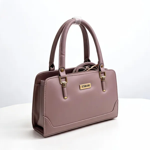 Mauve_Pu_Leather_Structured_Handbag_With_Sling_Strap_For_Women