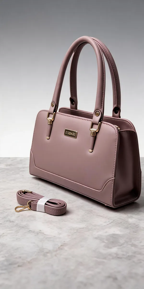 Mauve_Pu_Leather_Structured_Handbag_With_Sling_Strap_For_Women