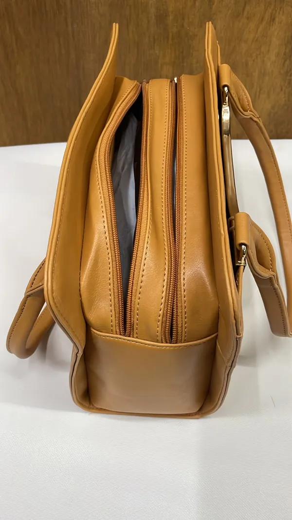 Tan_Pu_Leather_Structured_Handbag_For_Women