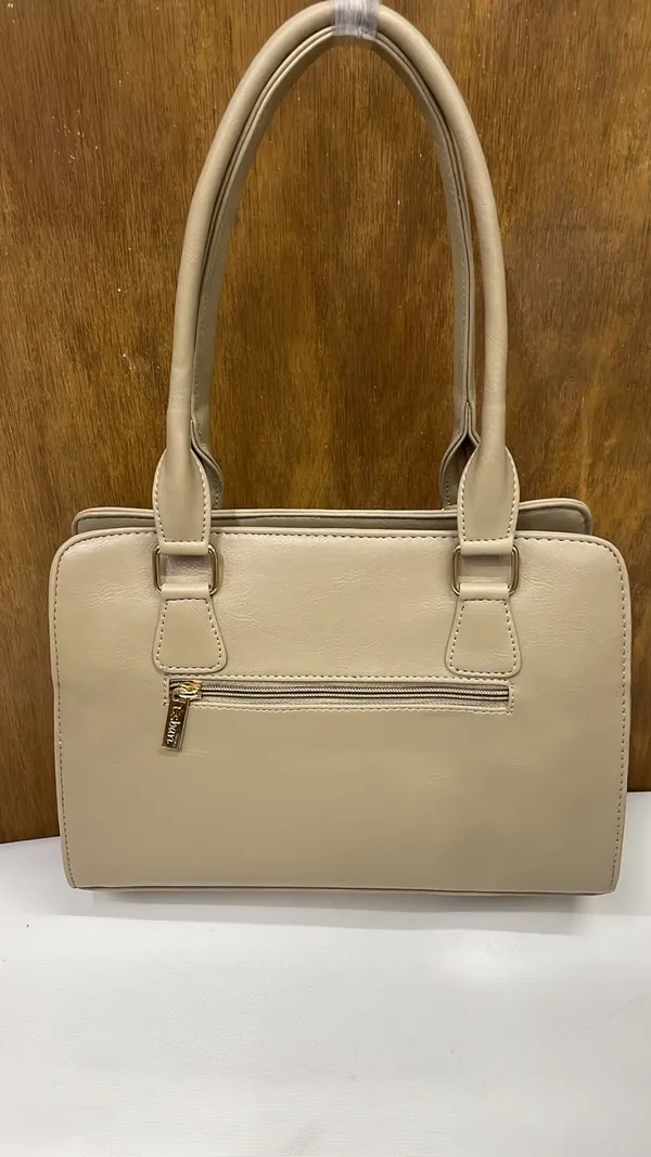 Beige_Pu_Leather_Structured_Handbag_For_Women