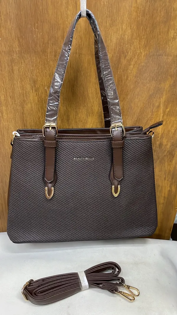 Brown_Pu_Leather_Structured_Tote_Bag_For_Women