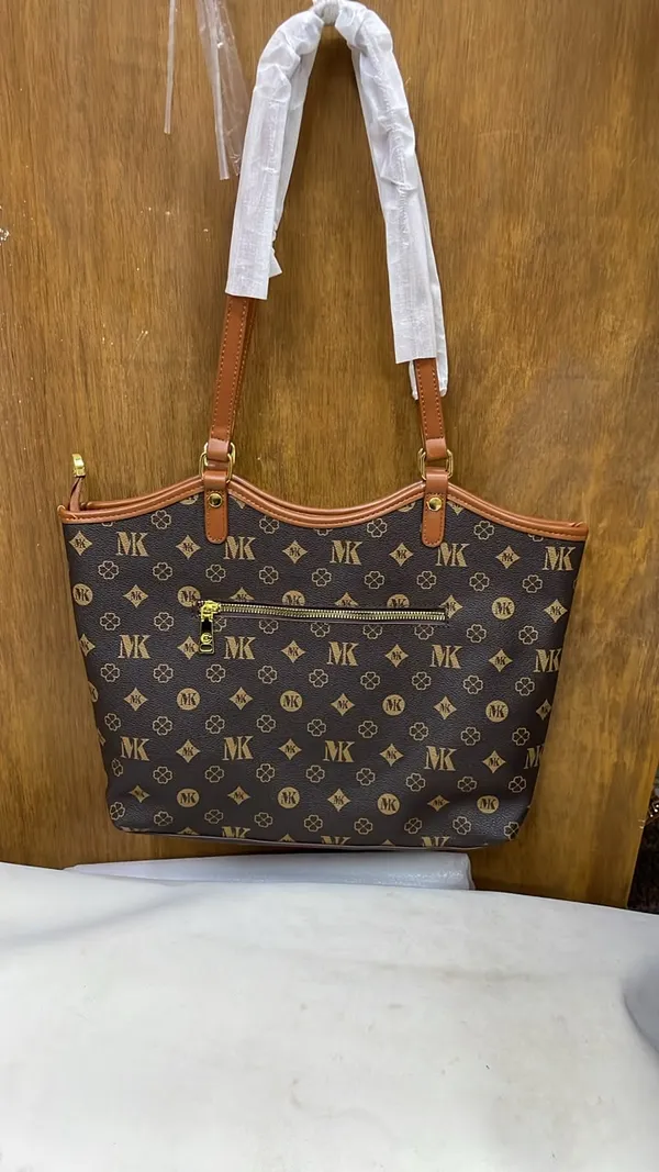 Brown_Pu_Leather_Printed_Tote_Bag_For_Women