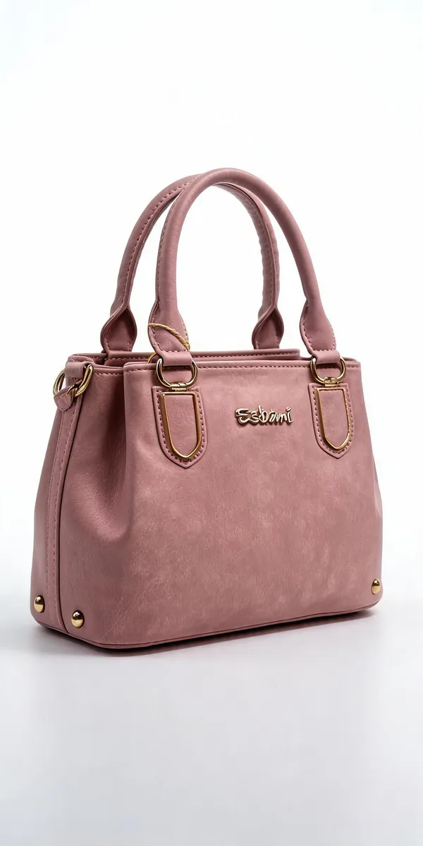Pink_Pu_Leather_Structured_Handbag_For_Women