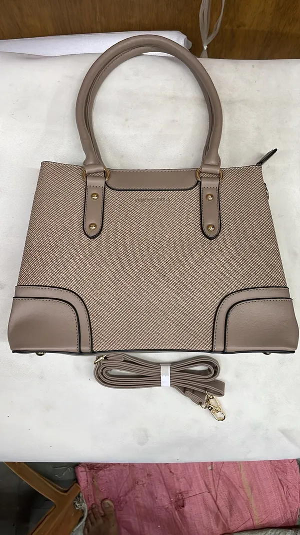 Taupe_Pu_Leather_Structured_Tote_Bag_For_Women