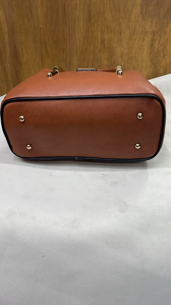 Brown_Pu_Leather_Structured_Tote_Bag_For_Women