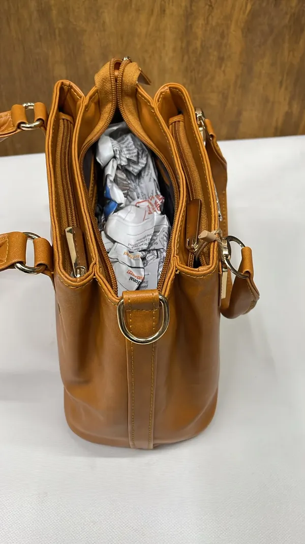 Tan_Pu_Leather_Structured_Handbag_For_Women