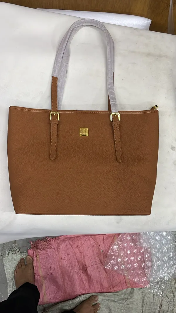 Brown_Pu_Leather_Structured_Tote_Bag_For_Women