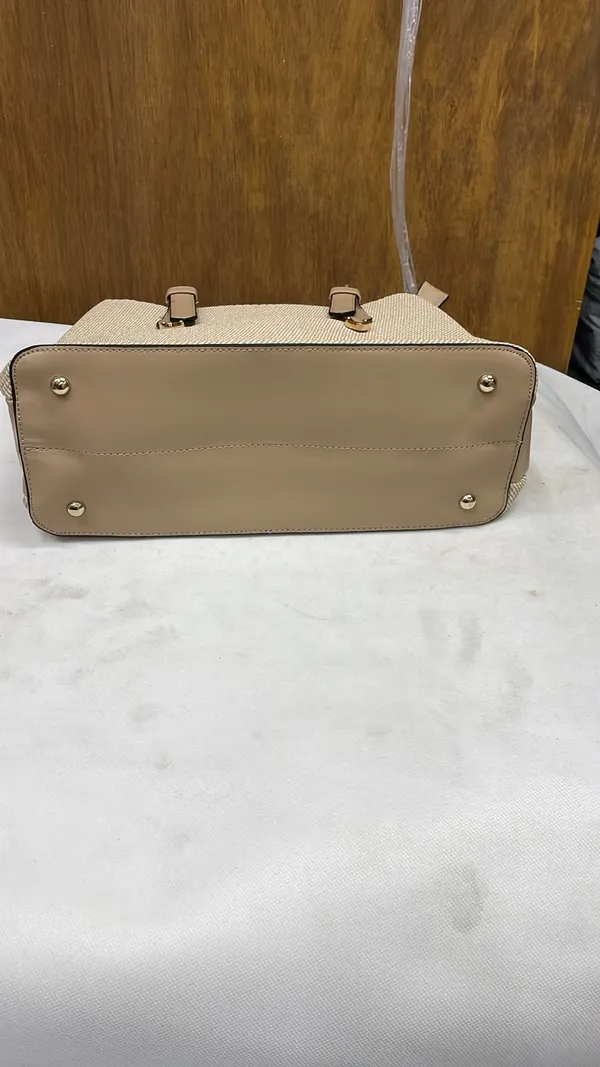 Beige_Pu_Leather_Textured_Tote_Bag_For_Women