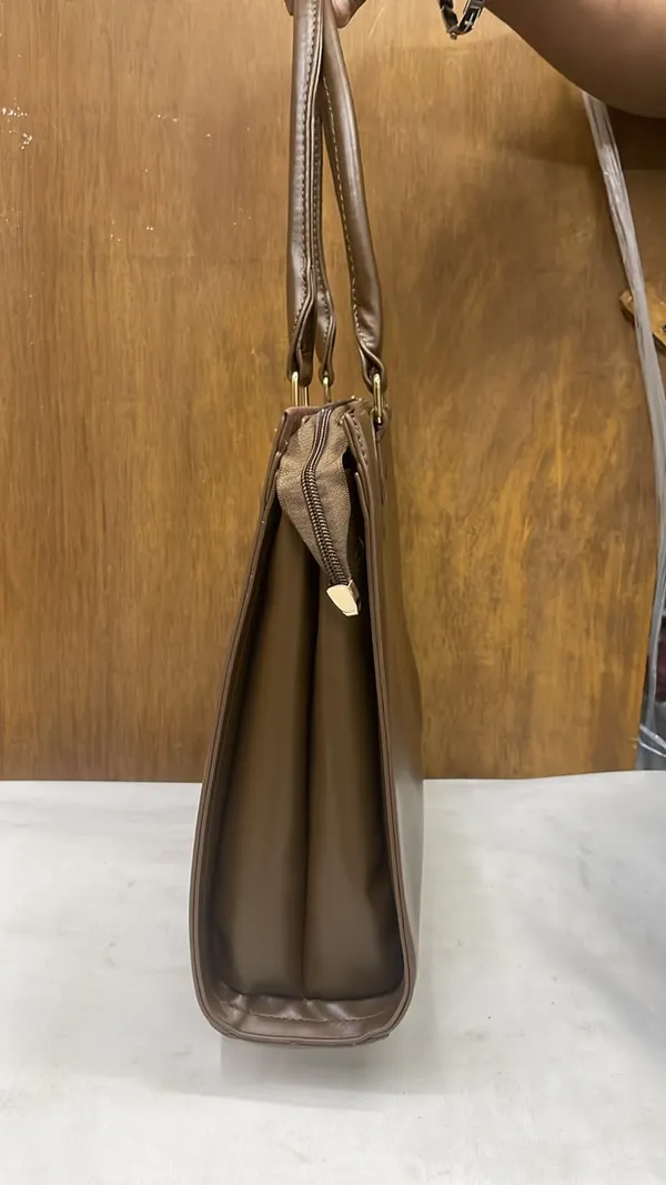 Brown_Pu_Leather_Structured_Tote_Bag_For_Women