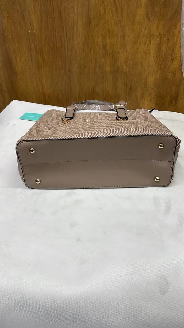 Beige_Pu_Leather_Textured_Tote_Bag_For_Women