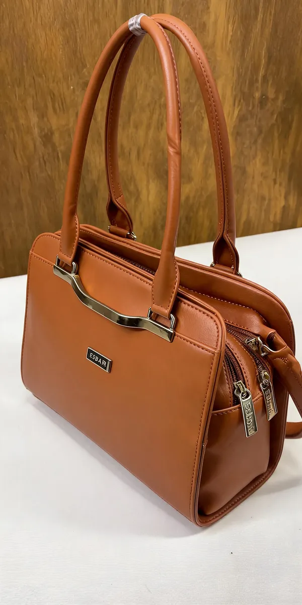 Brown_Pu_Leather_Structured_Handbag_For_Women