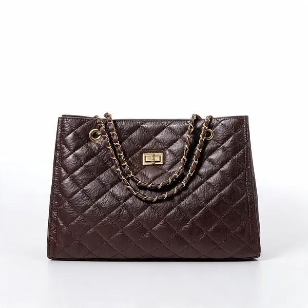 Brown_Pu_Leather_Quilted_Shoulder_Bag_For_Women