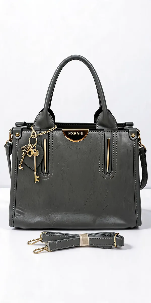 Grey_Pu_Leather_Structured_Handbag_For_Women