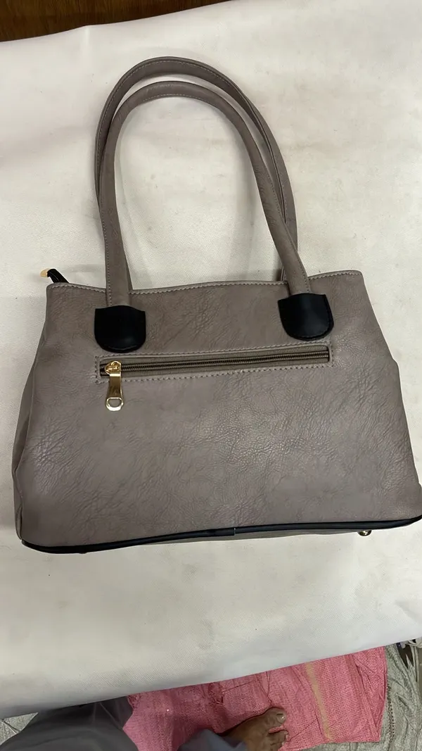 Grey_Pu_Leather_Tote_Bag_For_Women