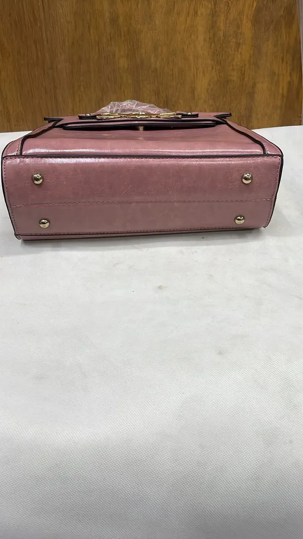 Pink_Pu_Leather_Structured_Handbag_For_Women