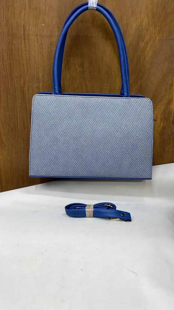Blue_Pu_Leather_Structured_Handbag_For_Women