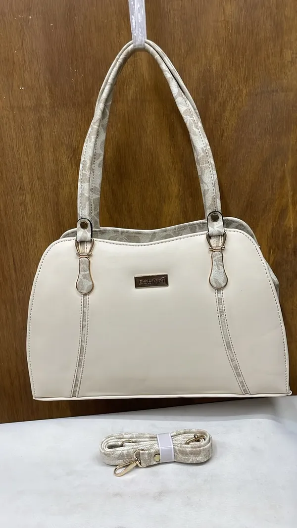 White_Pu_Leather_Tote_Bag_For_Women