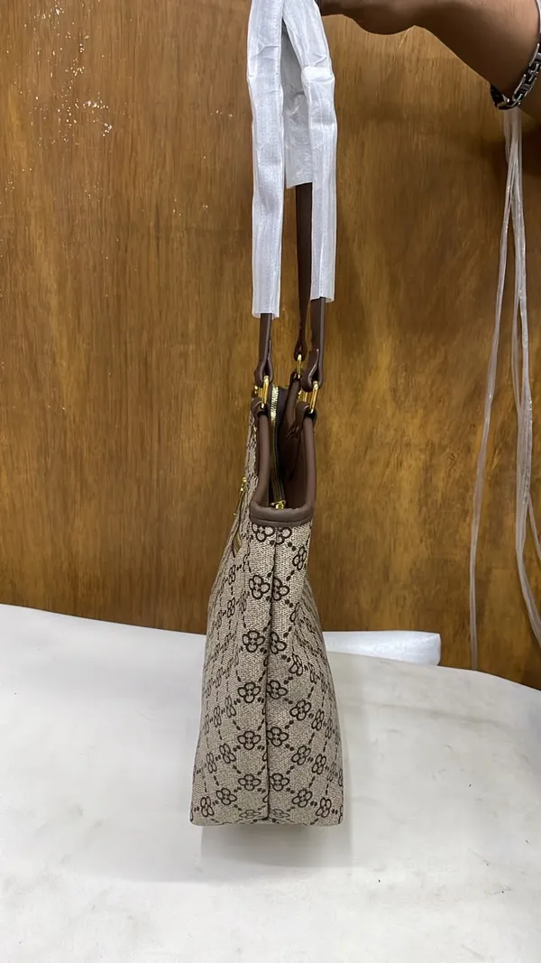 Beige_Pu_Leather_Tote_Bag_For_Women