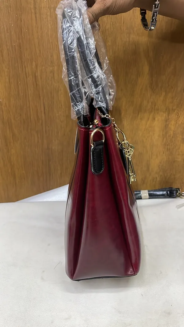 Burgundy_Pu_Leather_Tote_Bag_For_Women