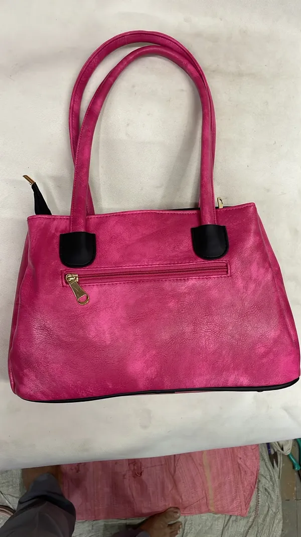 Pink_Pu_Leather_Tote_Bag_For_Women
