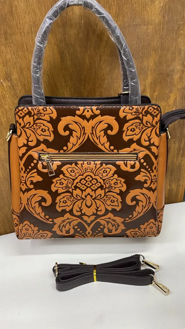 Brown_Pu_Leather_Printed_Handbag_For_Women