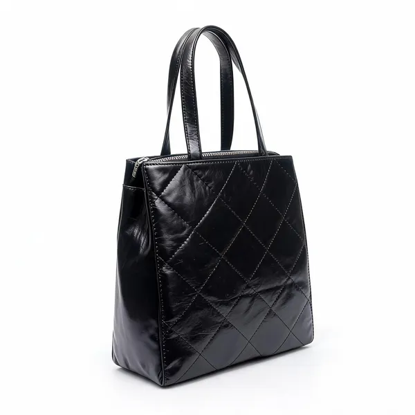 Black_Pu_Leather_Structured_Tote_Bag_For_Women